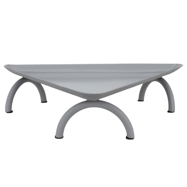 ستاند تقديم طعام هندي مثلث مع ارجل منحنية من السيف غاليري لون رمادي Al Saif Gallery India Stand Large Light Grey Triangular Shape With Round Legs
