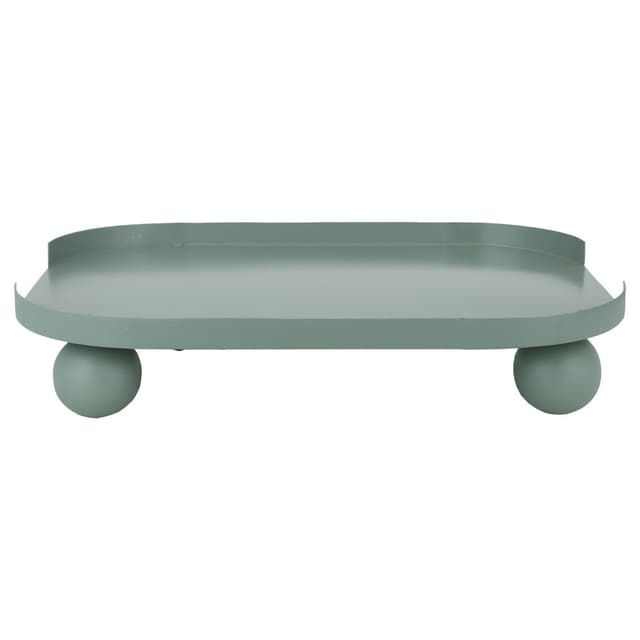 Al Saif Gallery India Light Green Medium Serving Plate With Round Legs