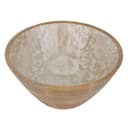 Al Saif Gallery India Small Serving Bowl Deep Round Wood Woods Beige - 711822