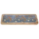 Al Saif Gallery India Wooden Small Rectangular Blue Wood Plate