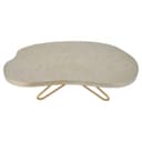 Al Saif Gallery India Beige Wooden Stand Cake With Small Golden Base