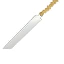 طقم تقديم كيك ستانلس ستيل سكين و ملعقة انديا بلون فضي و يد ذهبية قطعتين السيف غاليري  Al Saif Gallery India Silver Cake Serving Knife Set With Golden Stone Handle Two Pieces