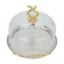 حاملات الكيك برجل ستانلس ستيل مع غطاء فضي من السيف غاليري Al Saif Gallery India Stand Serving Steel Cake With Silver Lid