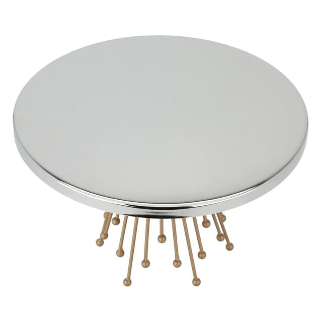 حامل كيك هندي فضي مع قاعدة ذهبية من السيف غاليري Al Saif Gallery India Silver Stand Cake With Gold Base