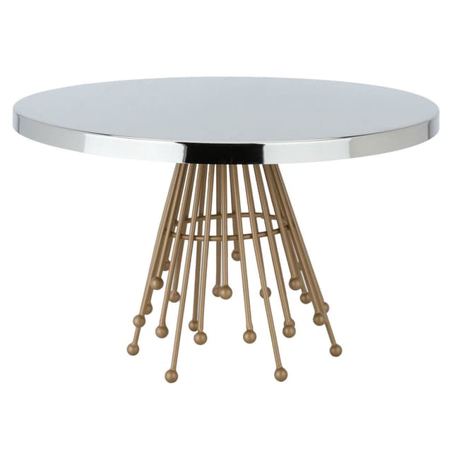 حامل كيك هندي فضي مع قاعدة ذهبية من السيف غاليري Al Saif Gallery India Silver Stand Cake With Gold Base