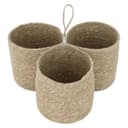 Al Saif Gallery India Beige Wicker Storage Basket Divided 3 Digits