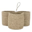 Al Saif Gallery India Beige Wicker Storage Basket Divided 3 Digits