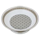 Al Saif Gallery Heritage Vegetable Plate 24 Cm White Wooded Beige With Base