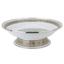 Al Saif Gallery Heritage Vegetable Plate 24 Cm White Wooded Beige With Base