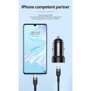 شاحن سيارة اي كيو تاتش منفذين 38 واط مع وصلة تايب سي 1.2 متر IQ Touch Dual Car Charger With Type-C Charging Cable