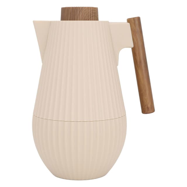 Al Saif Gallery Liar Thermos Light Brown With Wooden Handle 1 Liter - 977678