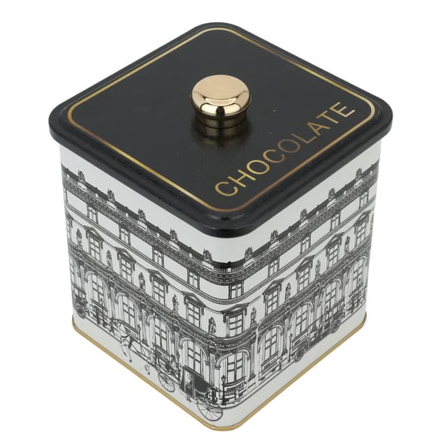Al Saif Gallery Metal Box Black And Gray For Chocolate