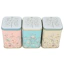 علب تخزين معدنية مربعة من السيف غاليري عدد 3 Al Saif Gallery Colorful Square Metal Cans Set 3 Pieces