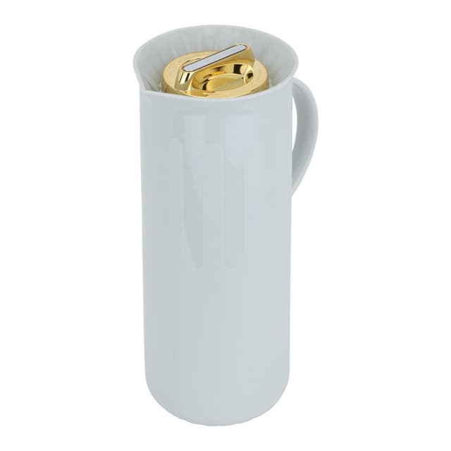 Al Saif Gallery Ayla Thermos Light Gray With Golden Cover 1 Liter