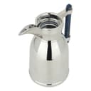 دلة قهوة شهد فضية بمقبض من الرخام الازرق 0,6 لتر من السيف غاليري Al Saif Gallery Shahd Dallah, Silver With Marble Blue Handle, 0.6 Liter