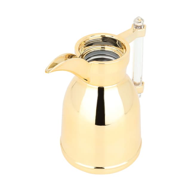 دلة قهوة عربية ذهبي مع مقبض شفاف 0.35 لتر السيف غاليري  Al Saif Gallery Tamim Dallah  Gold With A Transparent Handle 0.35 Liter
