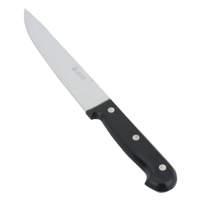 سكين للطبخ فولاذ قياس 7 إنش مع مقبض بلاستيكي أسود من السيف غاليري Al Saif Black Plastic Hand Knife Size 7