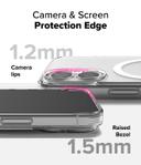 Ringke Fusion Magnetic Case Compatible with iPhone 16 Case Cover [Strong Magnet] [Military-Grade Protection] Anti-Fingerprint Rugged Shockproof Protective Phone Cover- Matte Clear - SW1hZ2U6MzM3MDY4Nw==