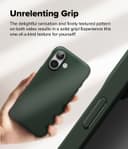 Ringke Onyx Case Compatible with iPhone 16, Enhanced Grip Tough Flexible TPU Shockproof Rugged TPU Bumper Drop Protection Phone Cover [ Designed for iPhone 16 ]- Dark Green