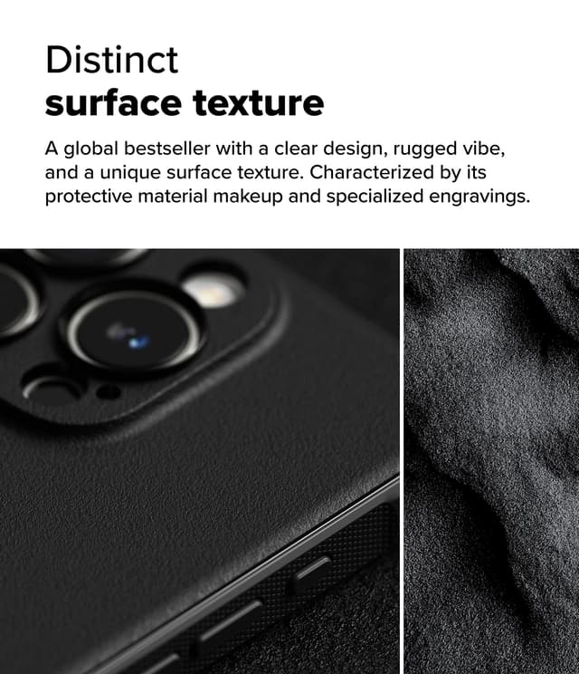 Ringke Onyx Case Compatible with iPhone 16 Pro, Enhanced Grip Tough Flexible TPU Shockproof Rugged TPU Bumper Drop Protection Phone Cover [ Designed for iPhone 16 Pro ]- Black