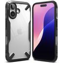 كفر ايفون 16 بلس مع حواف مرتفعة لحماية الشاشة والكاميرا أسود رينجكي Ringke Fusion-X Compatible with iPhone 16 Plus Case Cover - SW1hZ2U6MzM3MDUxNw==