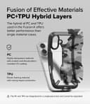 كفر ايفون 16 بلس مع حواف مرتفعة لحماية الشاشة والكاميرا أسود مموه رينجكي Ringke Fusion-X Compatible with iPhone 16 Plus Case Cover