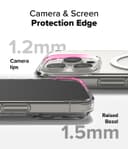 Ringke Fusion Magnetic Case Compatible with iPhone 16 Pro Max Case Cover [Strong Magnet] [Military-Grade Protection] Anti-Fingerprint Rugged Shockproof Protective Phone Cover- Clear