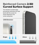 شاشه حمايه ايفون 16 برو ماكس قطعتين مع قالب تثبيت رينجكي Ringke Tempered Glass  Compatible with iPhone 16 Pro Max Screen Protector