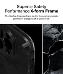 Ringke Fusion-X Compatible with iPhone 16 Pro Max Case Cover Transparent Hard Back Soft Flexible TPU Bumper Scratch Resistant Shockproof Protection iPhone 16 Pro Max Back Phone Cover- Camo Black