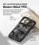 Ringke Fusion-X Compatible with iPhone 16 Pro Max Case Cover Transparent Hard Back Soft Flexible TPU Bumper Scratch Resistant Shockproof Protection iPhone 16 Pro Max Back Phone Cover- Camo Black