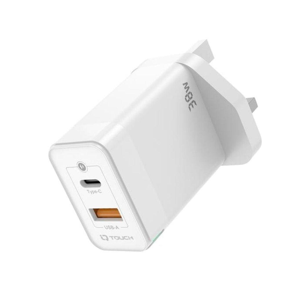 IQ Touch 38W Dual Port Wall Charger Powered by GaN Tech