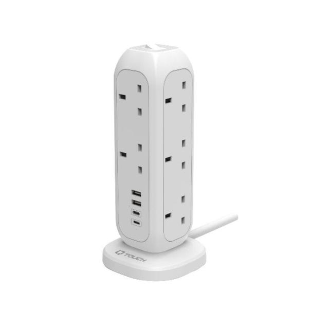 توصيلة كهرباء اي كيو تاتش 15 مخرج 3250 واط 2 متر IQ Touch 15-in-1 Power Strip Tower - SW1hZ2U6MzQyNTYxMA==