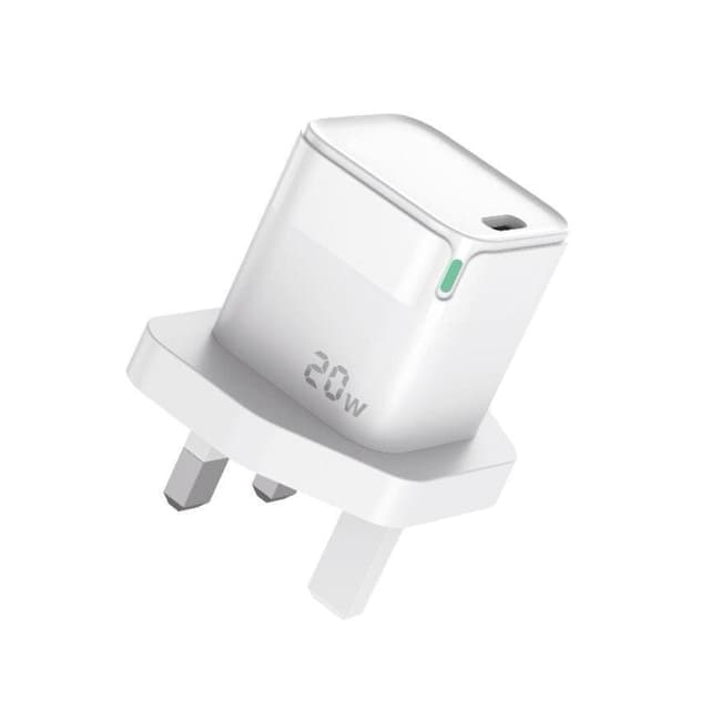 فيش جداري تايب سي 20 واط اي كيو تاتش مع تقنية جان IQ Touch USB-C Mini Wall Charger Powered by GaN Tech