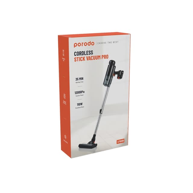 مكنسة كهربائية لاسلكية بورودو برو 12000 باسكال 7800 مللي أمبير Porodo Cordless Stick Vacuum Pro