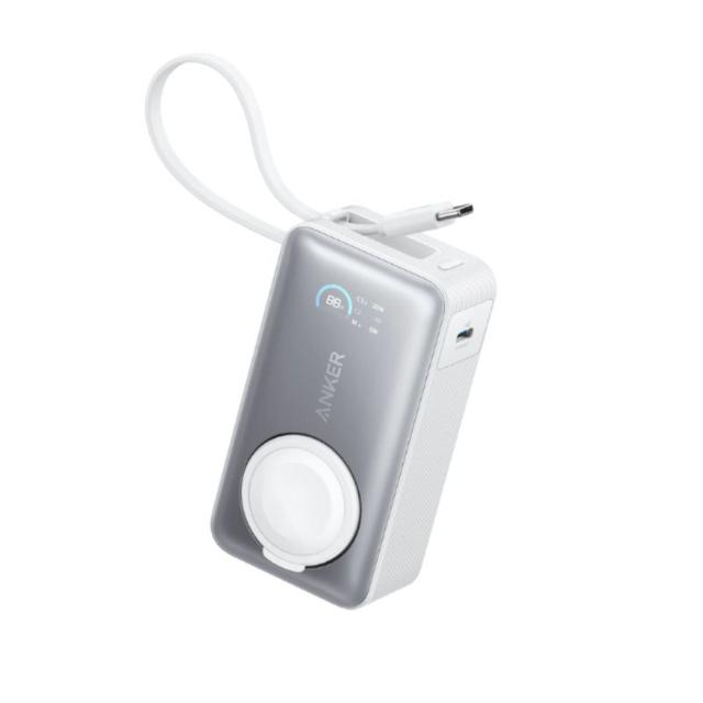 Anker Powercore Nano 10000Mah Pd 30W Built-In Usb-C Cable & Apple Watch Charger