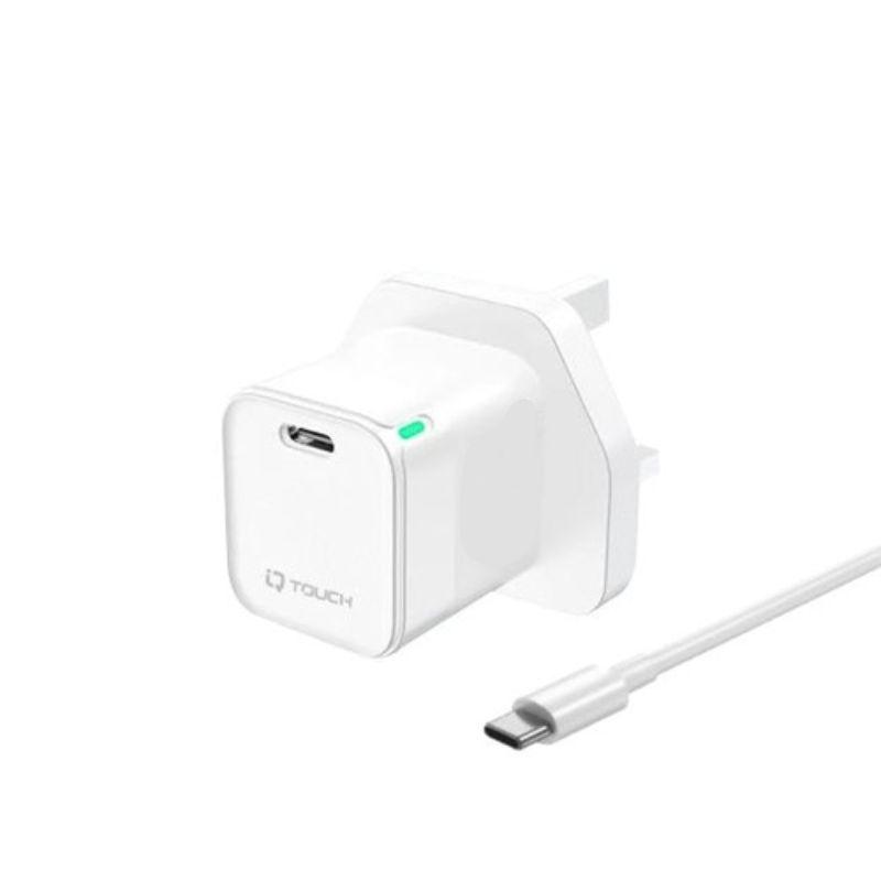 IQ Touch PD 30W USB-C Mini Wall Charger With USB-C to USB-C