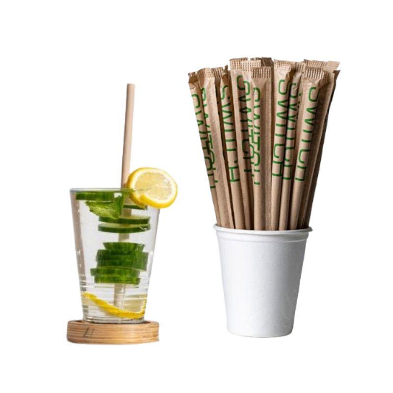 Switch bamboo fiber drinking straws 250Pcs