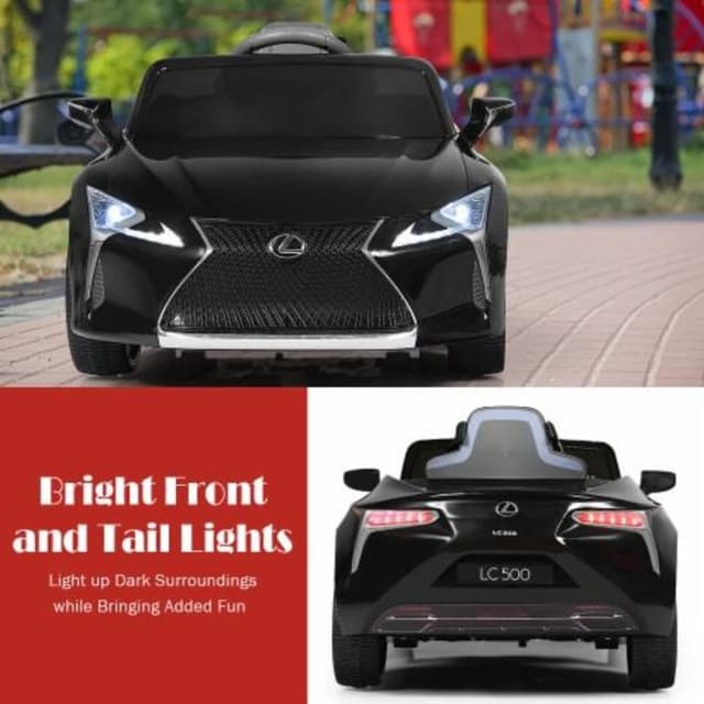 سيارة لكزس LC500 باللون الأسود من شركة مايتس Myts 12Volts Kids LC Lexus For kids Black