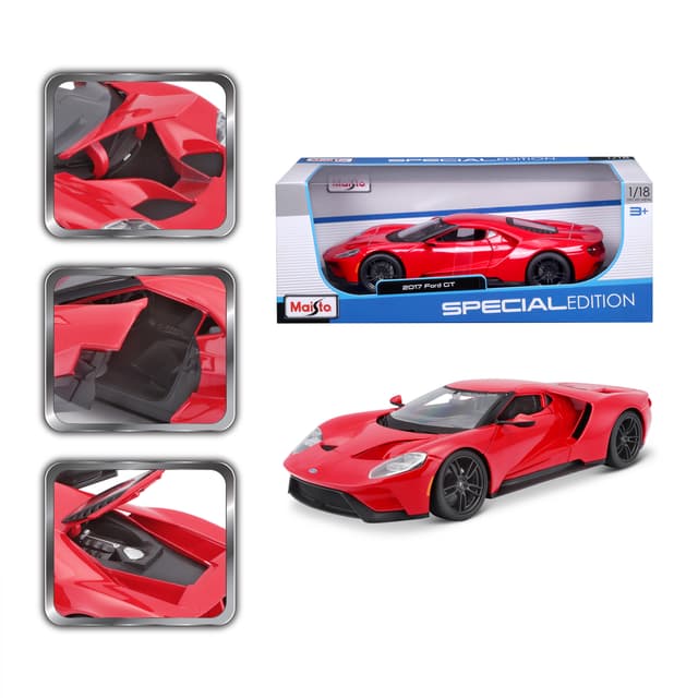 1:18 Ford Gt Red Officially Licensed Scaled Replicas of Collectible Diecast Metal Models with Exquisite Interior and Exterior Detailing for All Age. - 715155