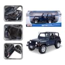 1:18 Se (A)-Jeep Wrangler Rubicon Met Blue Officially Licensed Scaled Replicas of Collectible Diecast Metal Models with Exquisite Interior and Exterior Detailing for All Age. - 715227