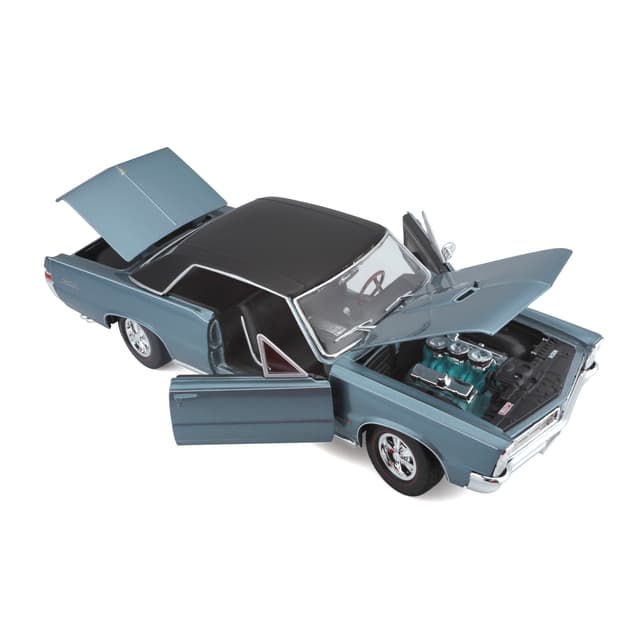 لعبة سيارة بونتياك GTO إصدار 1965 مقاس 1:18 أزرق مايستو Maisto 1965 Pontiac GTO