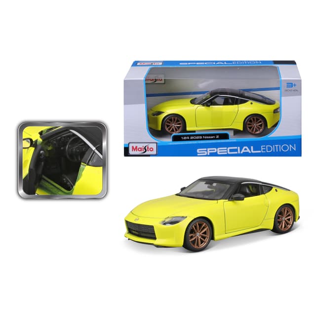 1:24 Sp. Ed. (B) - 2023 Nissan Z Met Yellow/Black Officially Licensed Scaled Replicas of Collectible Diecast Metal Models with Exquisite Interior and Exterior Detailing for All Age. - 715279