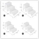 4-Pieces Cabinet Storage Rack 3-Tiers