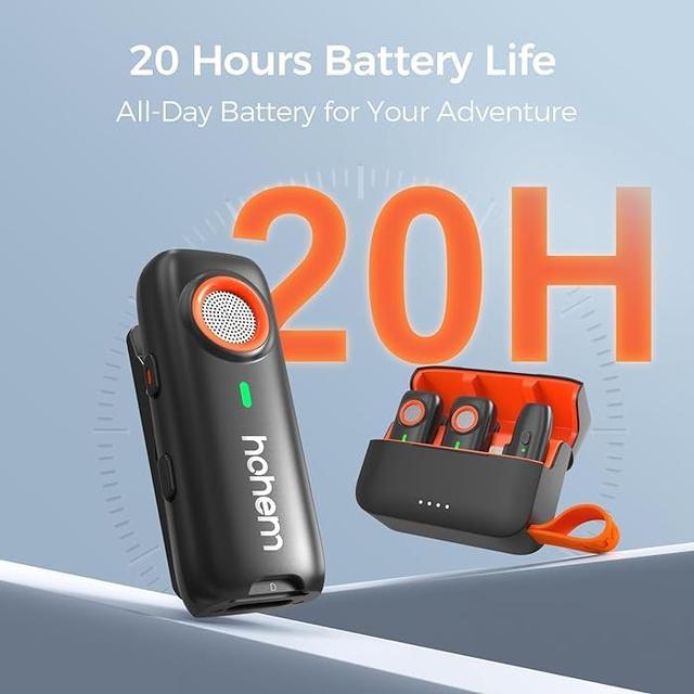 ميكروفون لاسلكي للجوال​ هوهم 850 مللي أمبير Hohem Mic-01 Wireless Lavalier Microphone