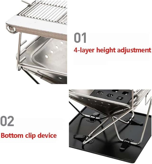 Stainless Steel Portable Camping BBQ Grill - 713068