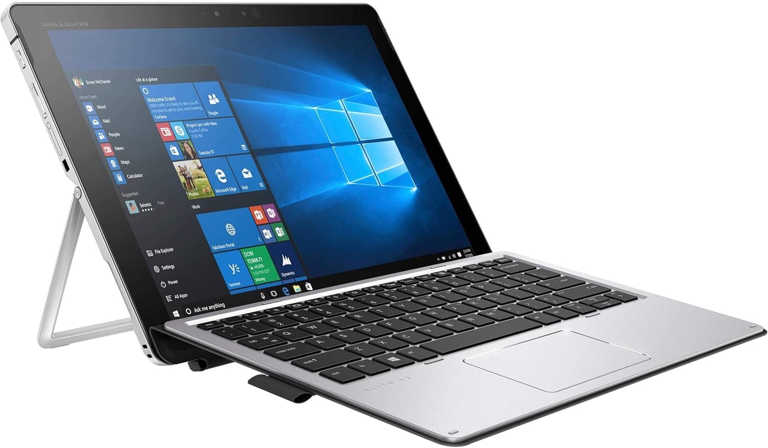 Refurbished Elite X2 1012 G1 Convertible 2-in-1 Laptop With 12.3-Inch Touchscreen Display,Intel Core M5 Processor/6th Gen/8GB RAM/256GB SSD/Intel UHD Graphics 515 English Silver