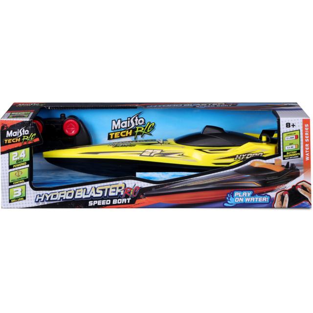 لعبة قارب ريموت كنترول للأطفال 2.4 جيجا هرتز أسود وأصفر مايستو تيك Maisto Tech Hydro Blaster Boat