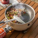 موقد غاز للرحلات مع مقلاة ستانلس ستيل مدمجة 2300 واط Outdoor Portable Gas Stove Nonstick Cooking frying pan - 723462