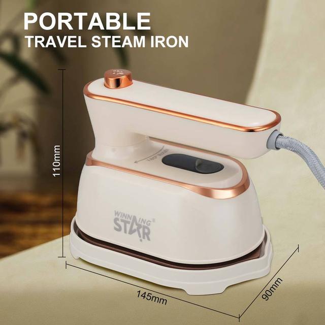 مكواة بخار للسفر صغيرة وينينج ستار 1000 واط Winning Star PTC Heating Travel Iron for Clothes - SW1hZ2U6MzQzNTk0NA==