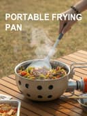 موقد غاز للرحلات مع مقلاة ستانلس ستيل مدمجة 2300 واط Outdoor Portable Gas Stove Nonstick Cooking frying pan - 723456